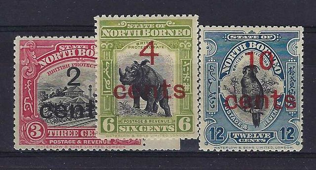 Image of North Borneo/Sabah SG 186/8 UMM British Commonwealth Stamp